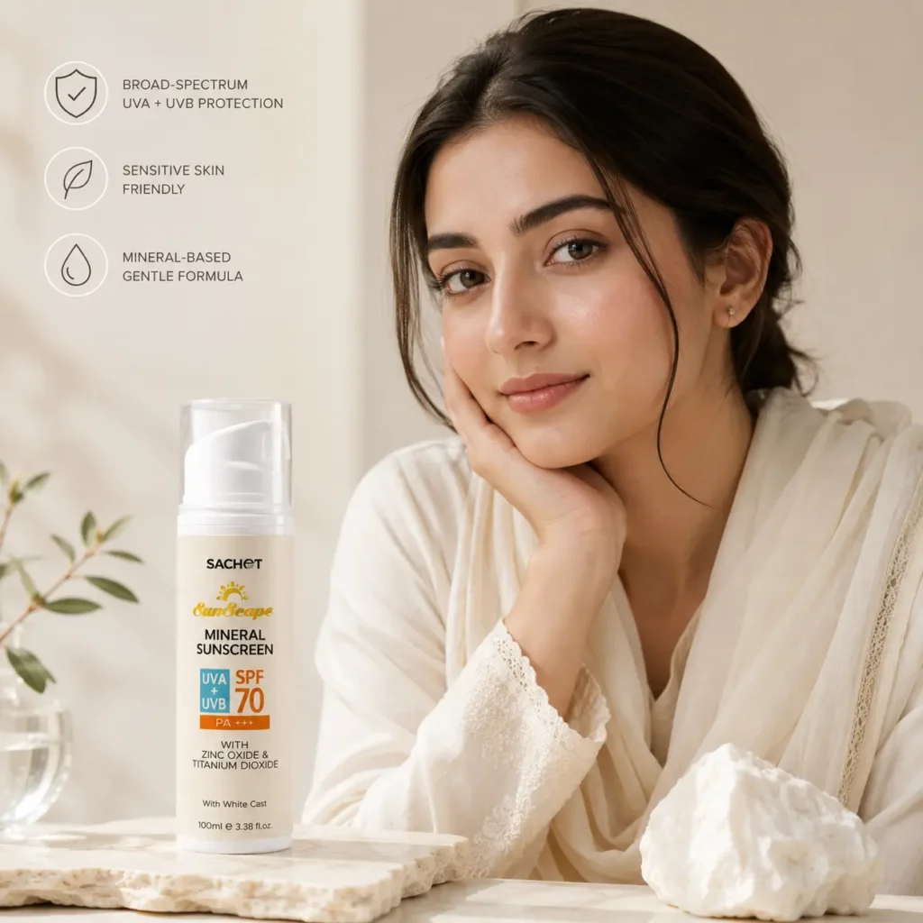 Applying Sunscreen for healthy skin